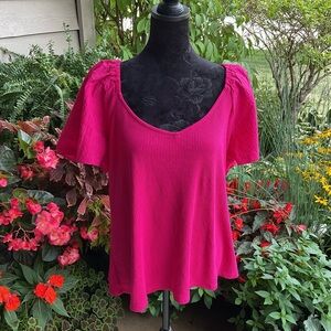 AVA & VIV Bell Sleeve Top NWT